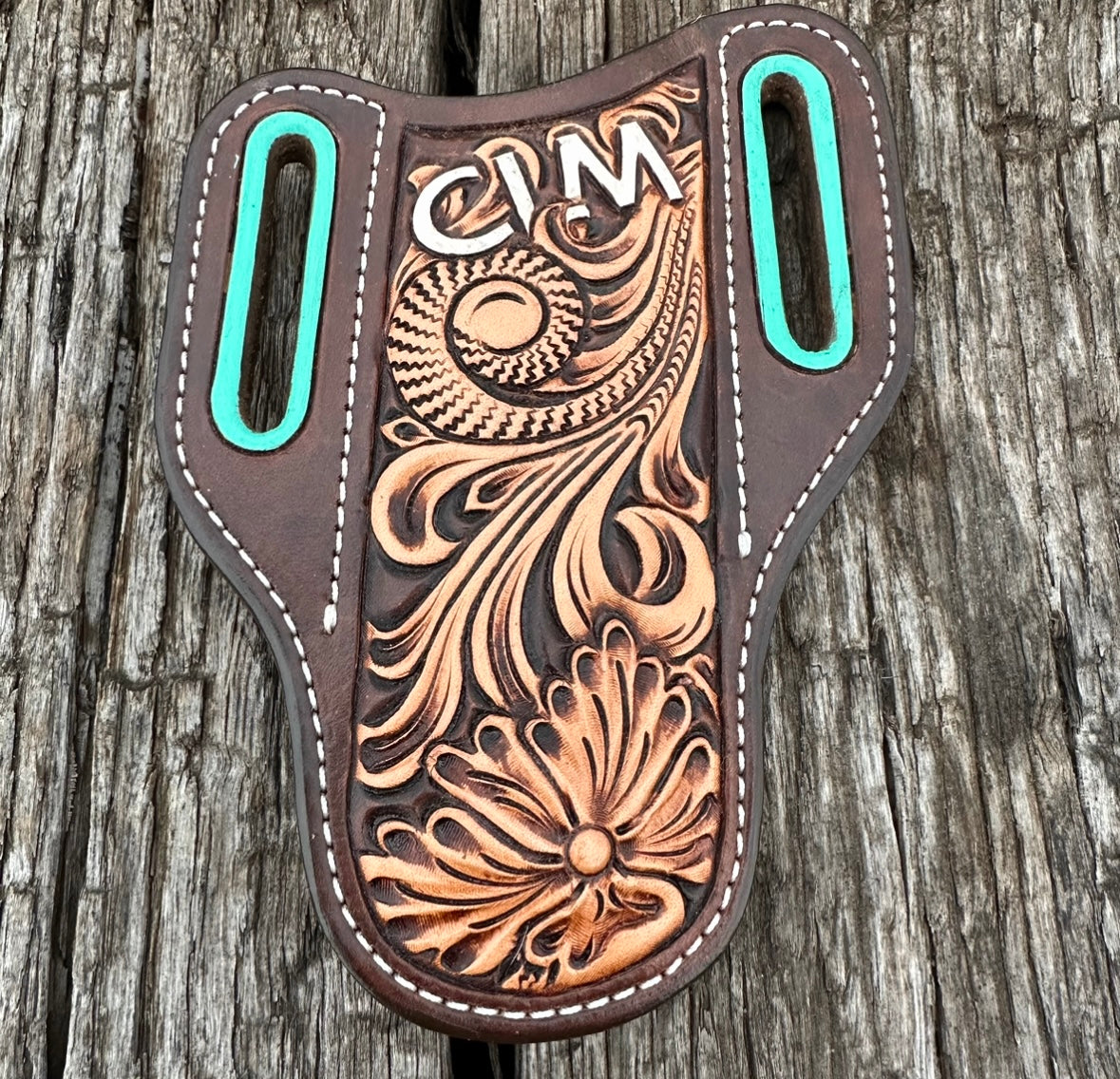 Custom Floral Knife Sheath w/ Initials