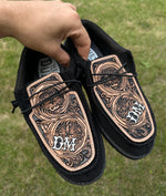 Cargar imagen en el visor de la galería, Custom Black &quot;Hey Dude&quot; Shoes
