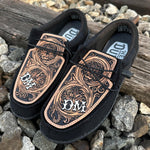 Cargar imagen en el visor de la galería, Custom Black &quot;Hey Dude&quot; Shoes
