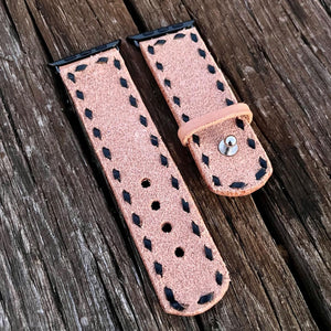 Custom Roughout Buckstitch Watch Band