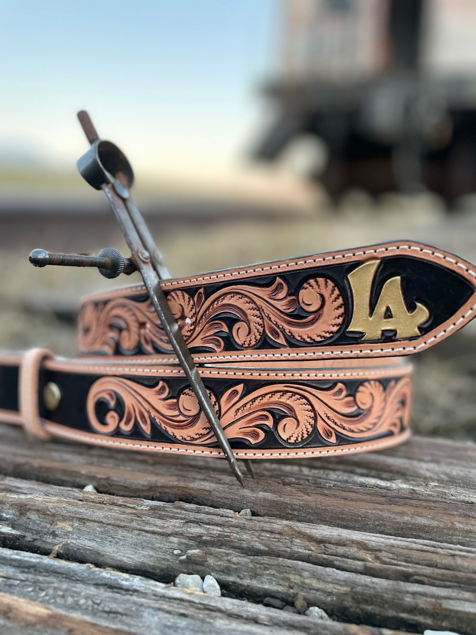 "Wave" Floral Leaf Handmade Belt