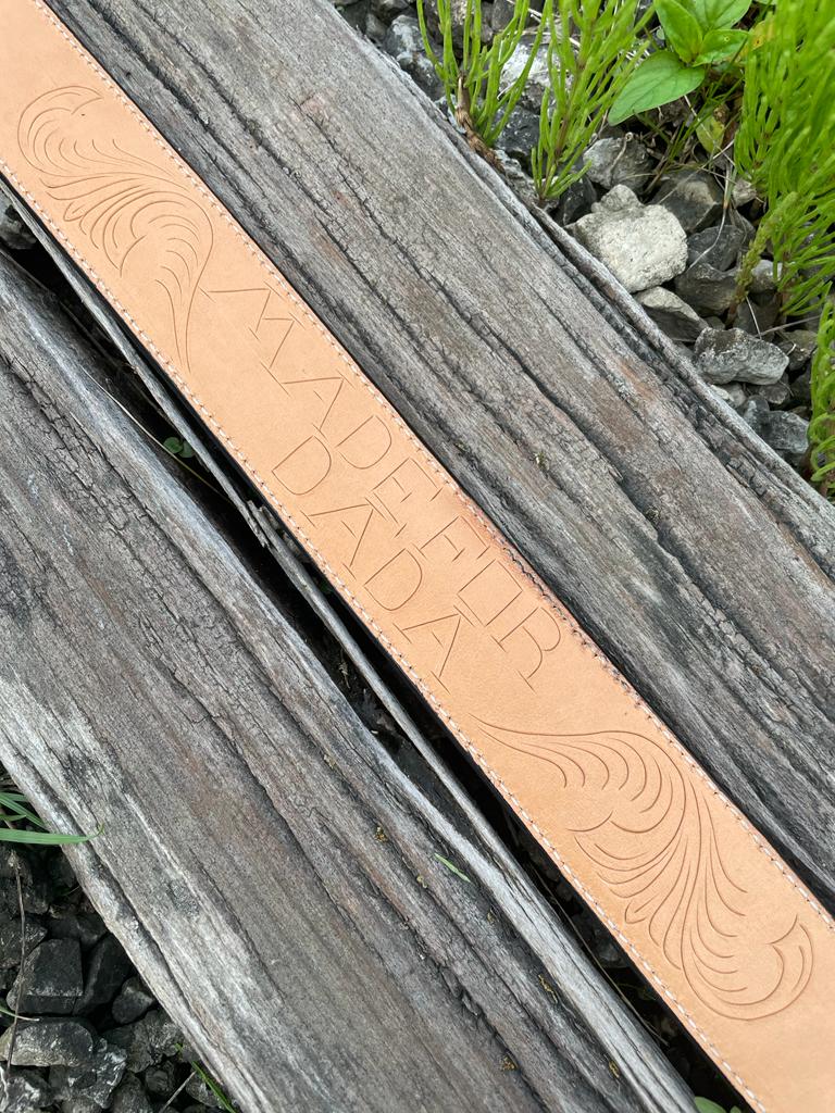 "Blossom" Floral Handmade Belt - Black