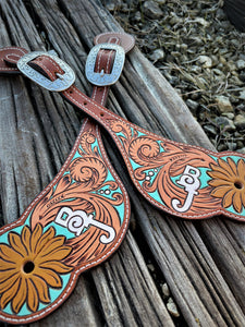 Custom Floral Spur Strap