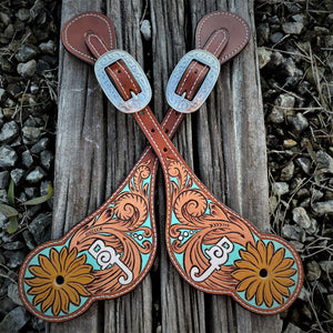 Custom Floral Spur Strap